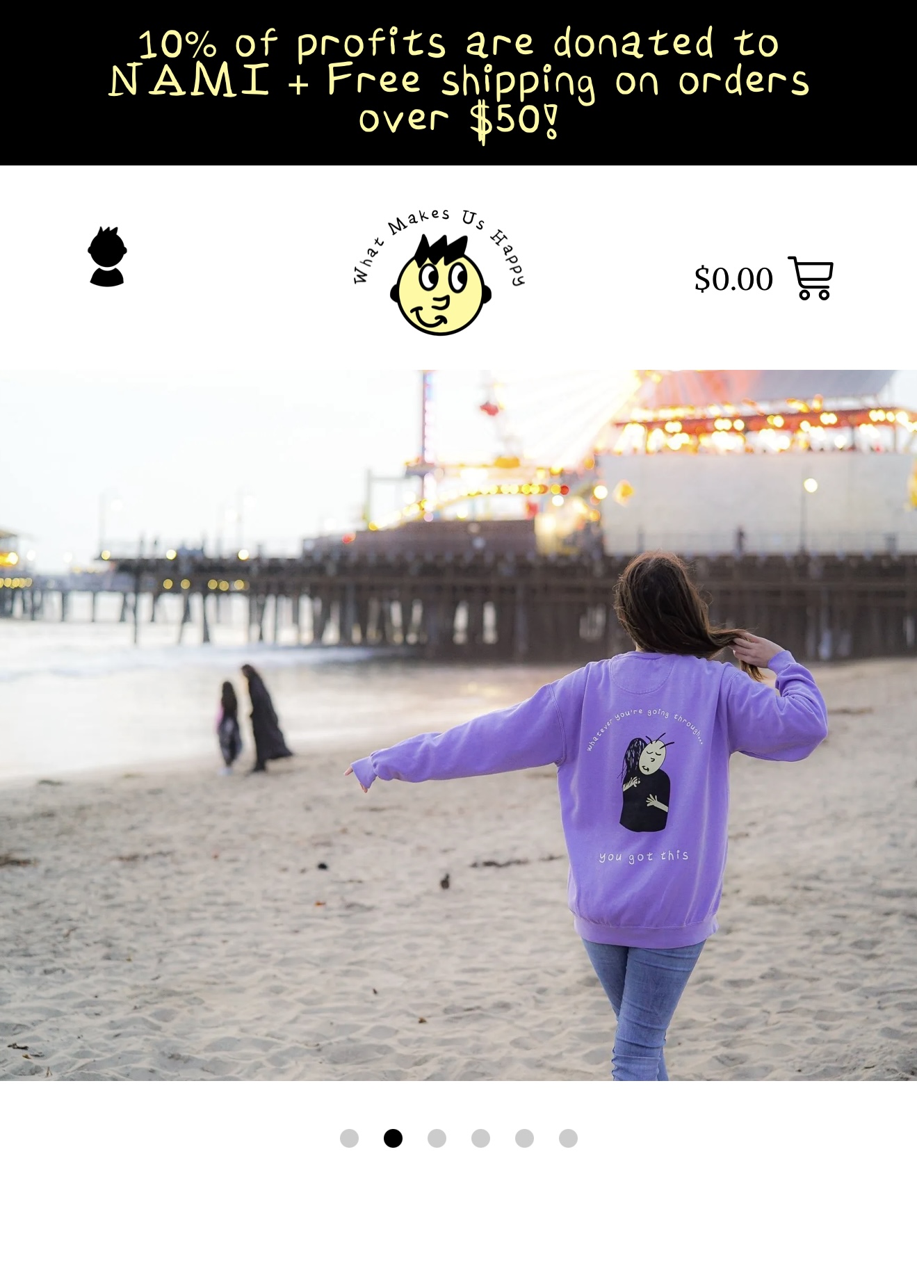 What Makes Us Happy Clothing Mobile View